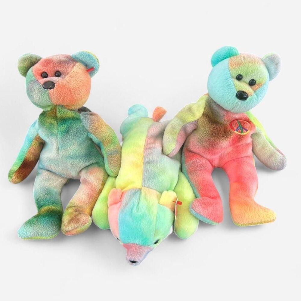 Tie-Dye Vintage Beanie Babies Bears